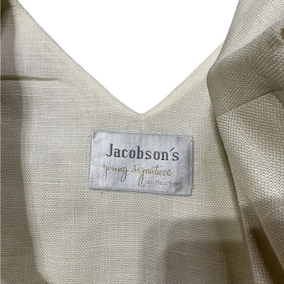Vintage 1960s Cream Wrap Dress with Bow and Jeweled Belt - Picture 16 of 16
